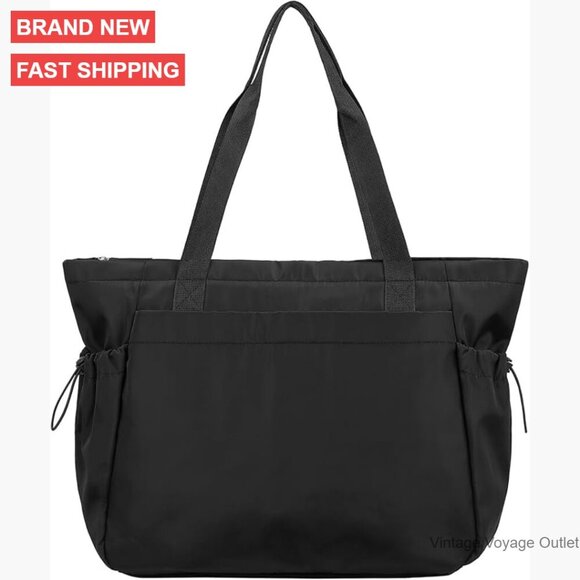Handbags - Large Lightweight Tote Bag with Zipper Compartments for Work Travel Gym